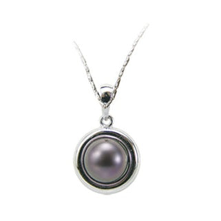 14ct Round Freshwater Pearl Pendant, 8mm or 10mm — P2014