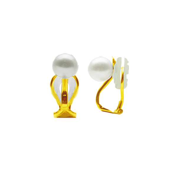 14ct Freshwater Round Clip On