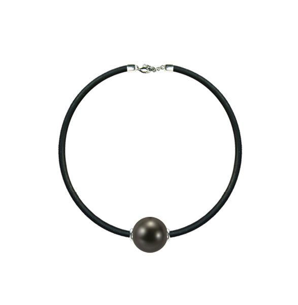 Semi-Round/Round Pearl Necklace, 16", 12–14mm — N1214