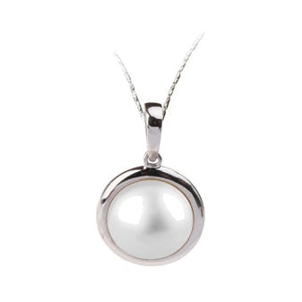 14ct Mabe Pearl Pendant, 13mm — PM0494