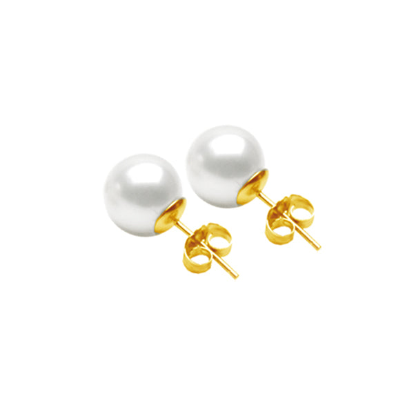 18ct Akoya Round Stud