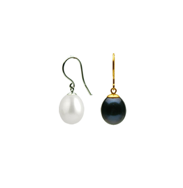 9ct Freshwater Shepherd Hook Earring