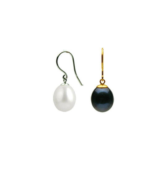 9ct Freshwater Shepherd Hook Earring