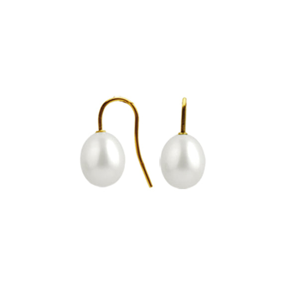 9ct Freshwater Simple Hook Earring