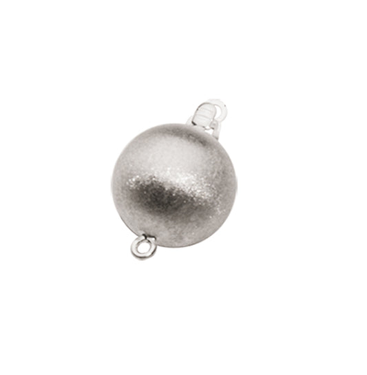 Silver Matt Ball Clasp