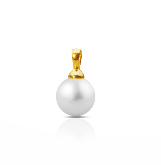 9ct Round Pearl Pendant, 10–10.5mm — P01
