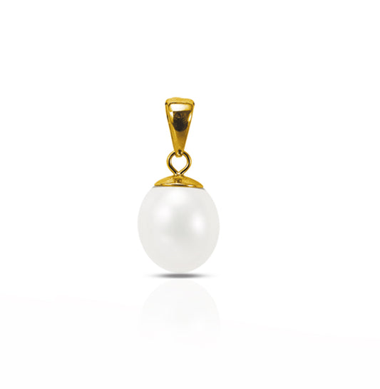 9ct Drop Pearl Pendant, 10.5–11mm — P02S