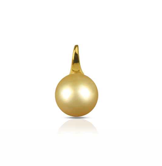 18ct Round Pearl Pendant, 10.5–11mm — P1238